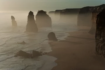 Meubelstickers foggy landscape of Twelve Apostles , Great Ocean road, Australia © Alextype