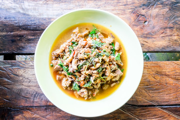 thai spicy duck with basil