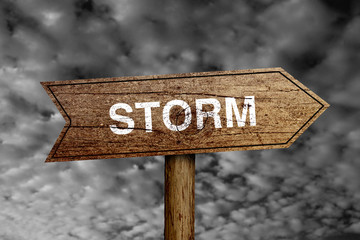 Storm Road Sign