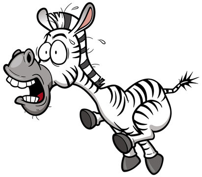 Vector illustration of Zebra running
