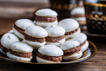 Sweet and delicious macaroons