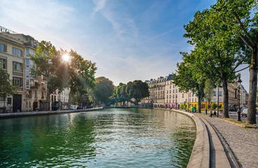 Foto auf Acrylglas Paris - Canal Saint-Martin, Frankreich © Alexander Demyanenko