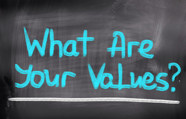 Obraz premium What Are Your Values Concept