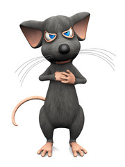 Cartoon mouse looking very angry.
