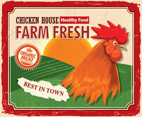 Vintage Farm Fresh poster design