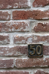 Number 50 Red Bricks