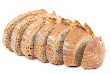 Bread isolated on a white background.