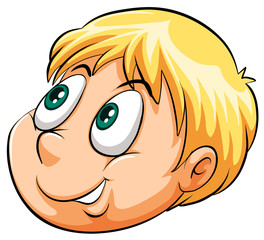 A head of a young boy