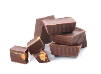 chocolate bar on a white background