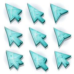 Ice Icons, Cursor And Arrows