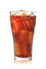 Cola glass with ice