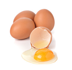 eggs isolated on white background