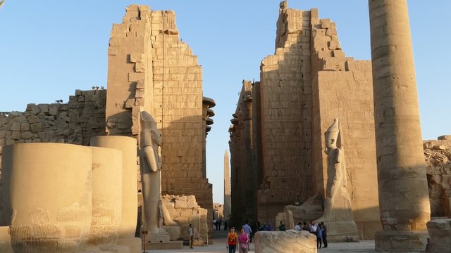 ancient karnak temple in Luxor, Egypt 4k