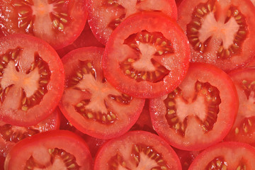 Tomato slices background