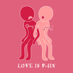 love couple with arrow