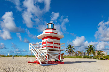Lifeguard Tower in South Beach, Miami Beach, Florida