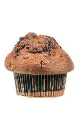 Muffin chocolate isolated