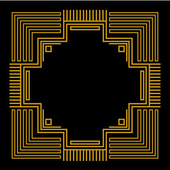 Frame with gold geometric