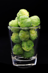 Brussels sprouts in the glass