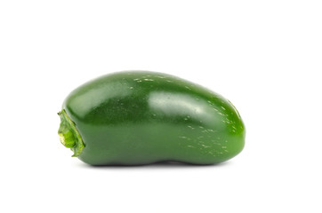 Fresh jalapeno pepper on white background