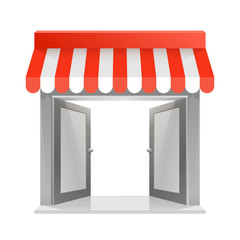 Store striped awning