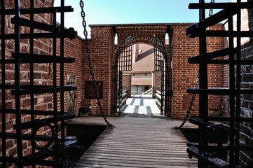 Gates inside a Trakai Castle, Lithuania