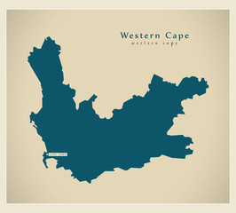 Obraz premium Modern Map - Western Cape ZA