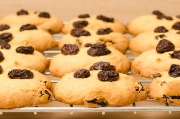 Homemade raisin cookies