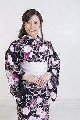 コピースペース　和装 日本文化 浴衣の女性