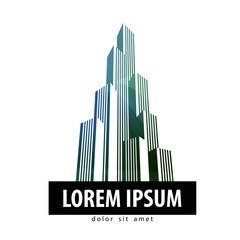 Fototapeta premium City vector logo design template. building or skyscraper icon.