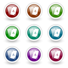 casino web icons vector set