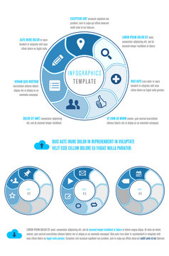 Circles and icons - infographics template