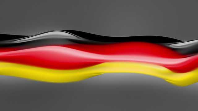 Abstract flowing flag. Germany. Loop. 4K.