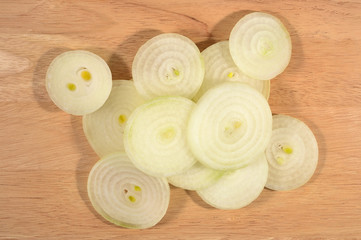 Obraz na płótnie Canvas Heap of onion slices
