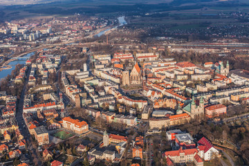 POLAND, NYSA - FEBRUARY 25, 2014: Aerial view of NYSA CITY .