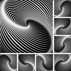 Illusion of whirl movement. Abstract background.