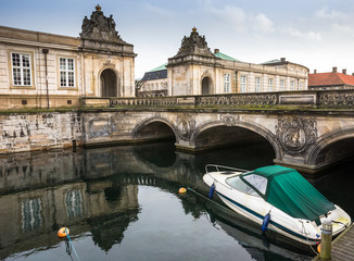Bridge to Christiansborg Palace in Copenhagen, Denmark