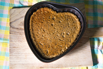 heart shaped Buckwheat bread