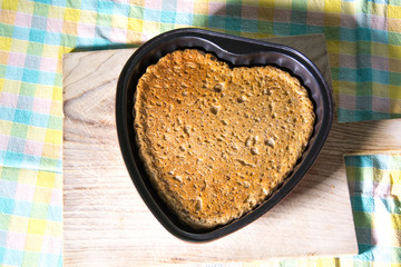 heart shaped Buckwheat bread