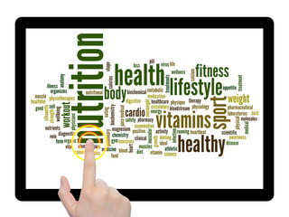 Conceptual health word cloud