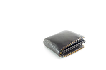 Brown wallet isolated on white