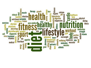 Conceptual health word cloud