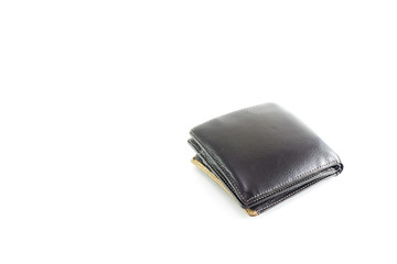 Brown wallet isolated on white
