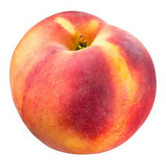 Peach isolated on white. With clipping path