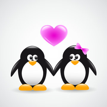 verliebte pinguine