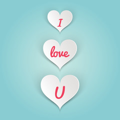 I love you, hearts, concept, happy Valentine's Day