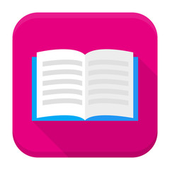 Open book app icon with long shadow