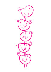 Obraz na płótnie Canvas Birds doodle