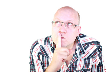 Obraz premium Überlegender Mann