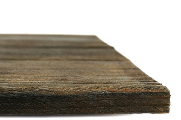 Old wood board isolated on white